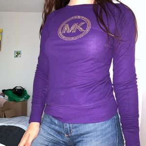 Michael Kors purple shirt long sleeves